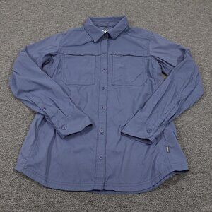 REI Sahara Long-Sleeve Shirt Blue Small
